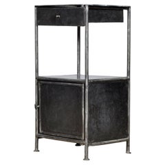 Antique Polished Iron Nightstand, 1910s