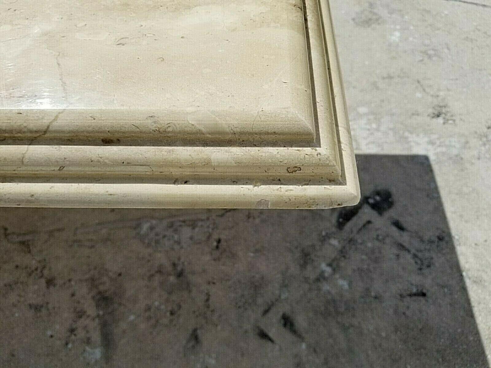 Polished Italian Travertine Marble Dining Table For Sale 4