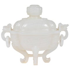 Polished Jade, Covered Urn