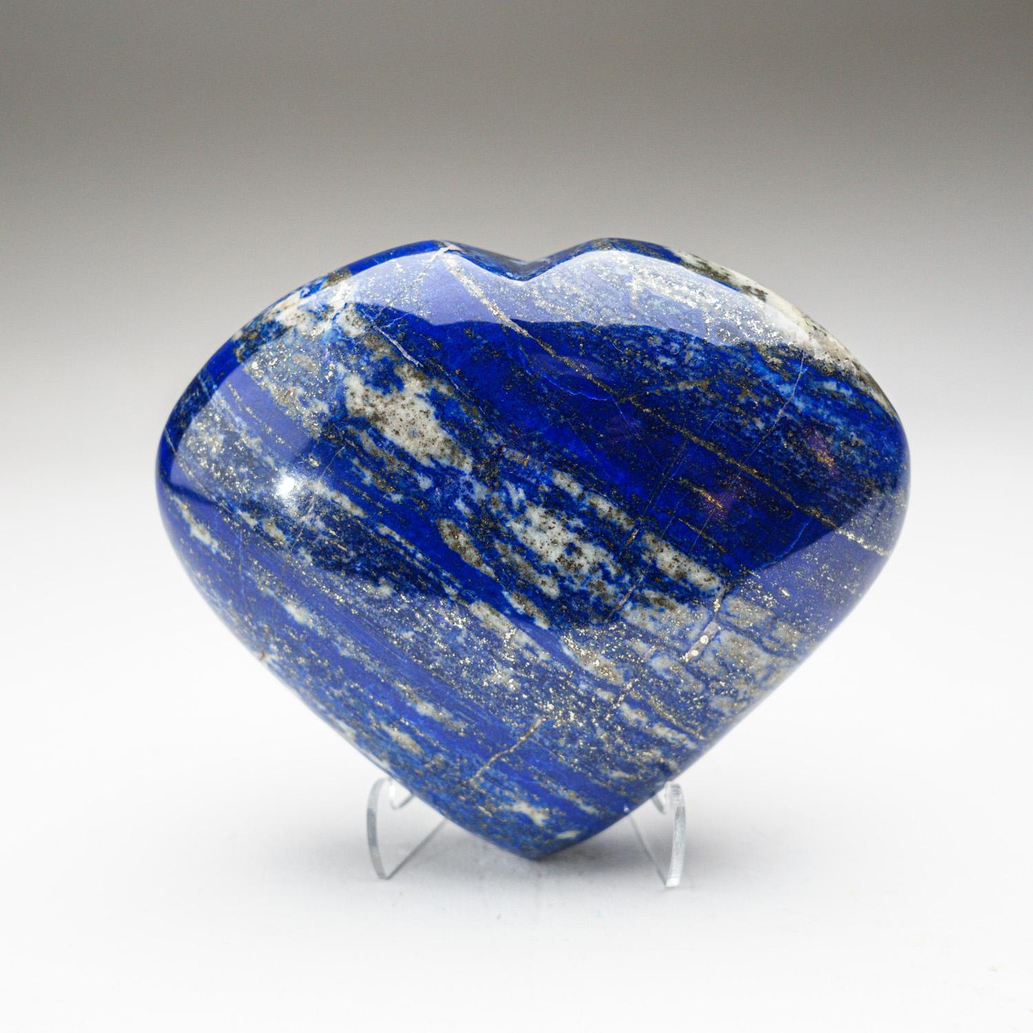 Lapis Lazuli Heart with Acrylic Display Stand (3 lbs) For Sale 1