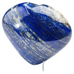 Présentoir en forme de cœur en lapis-lazuli avec support en acrylique (3 lbs)