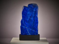 Polished lapis lazuli slab