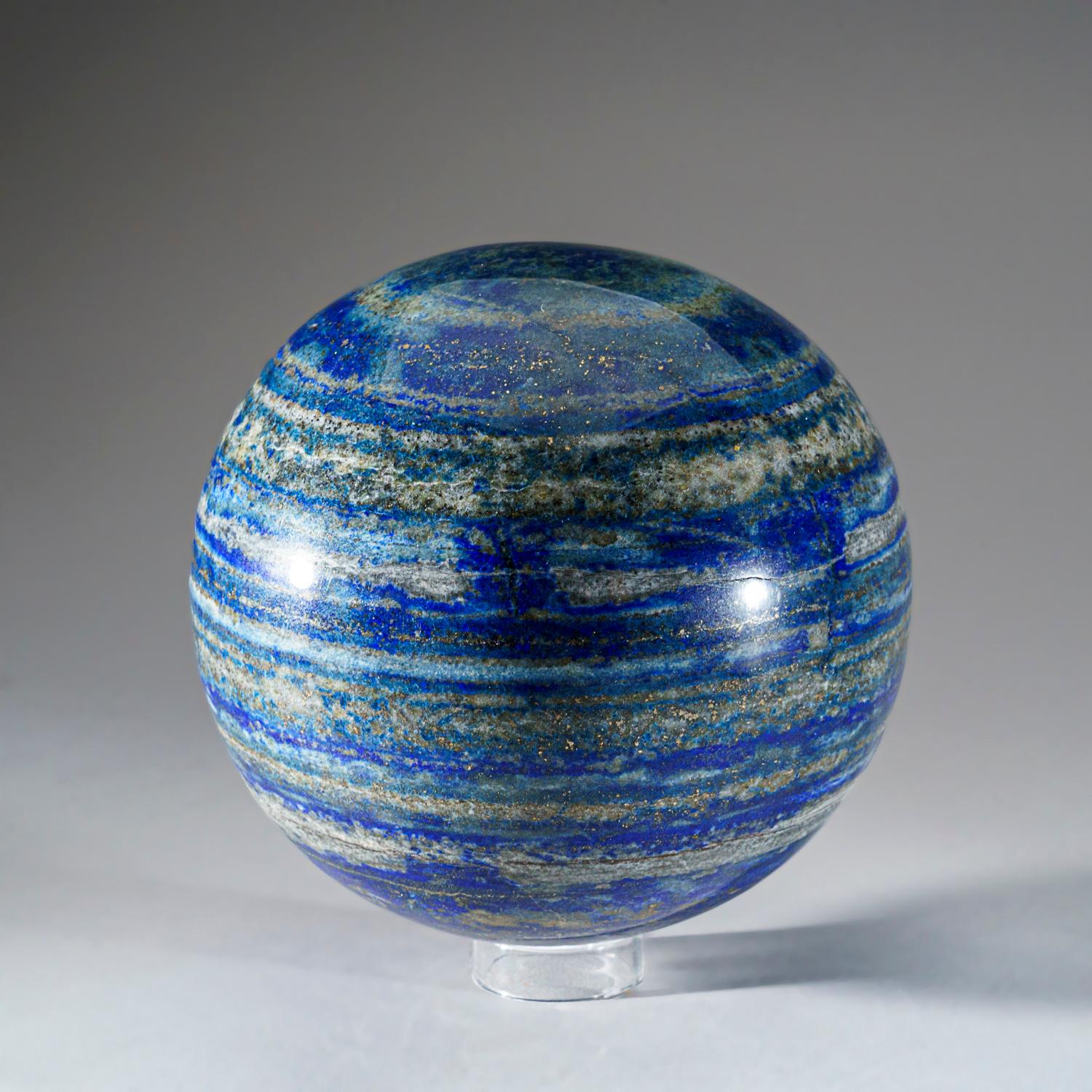 Crystal Polished Lapis Lazuli Sphere from Afghanistan (5