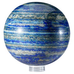 Sphère en lapis-lazuli poli d'Afghanistan (5 po, 7,7 lbs)