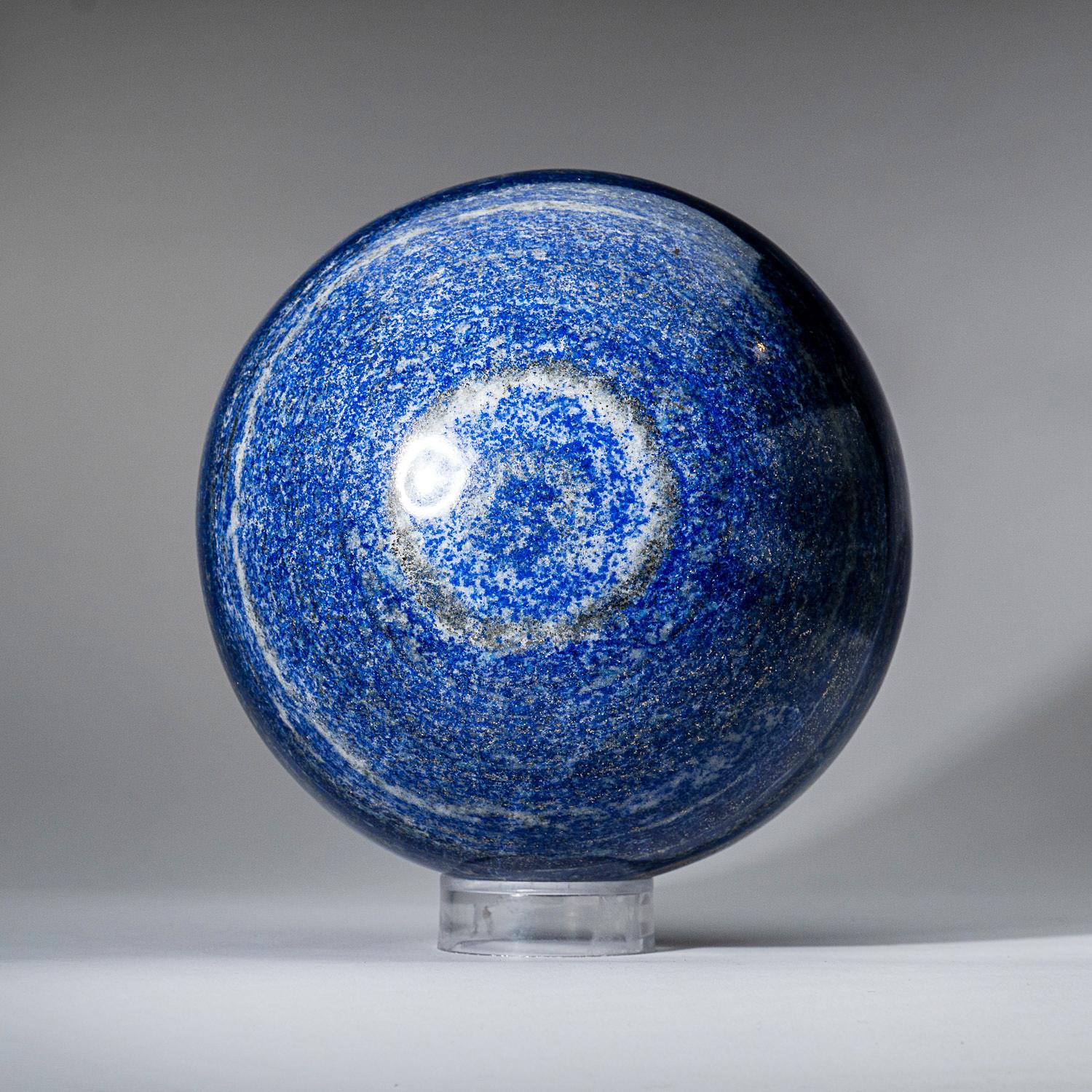 Polished Lapis Lazuli Sphere from Afghanistan '11 lbs' In New Condition For Sale In New York, NY