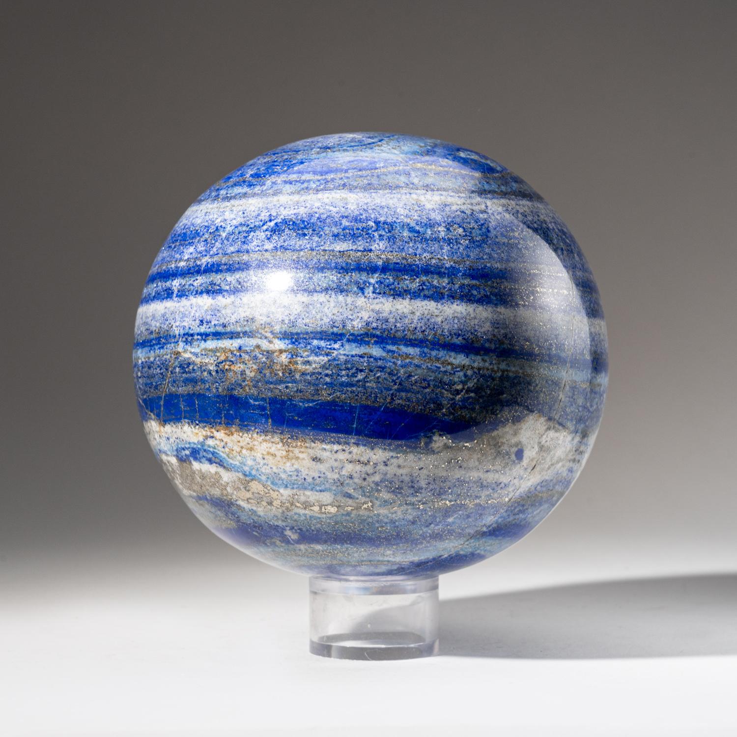 Contemporary Polished Lapis Lazuli Sphere from Afghanistan (5.5