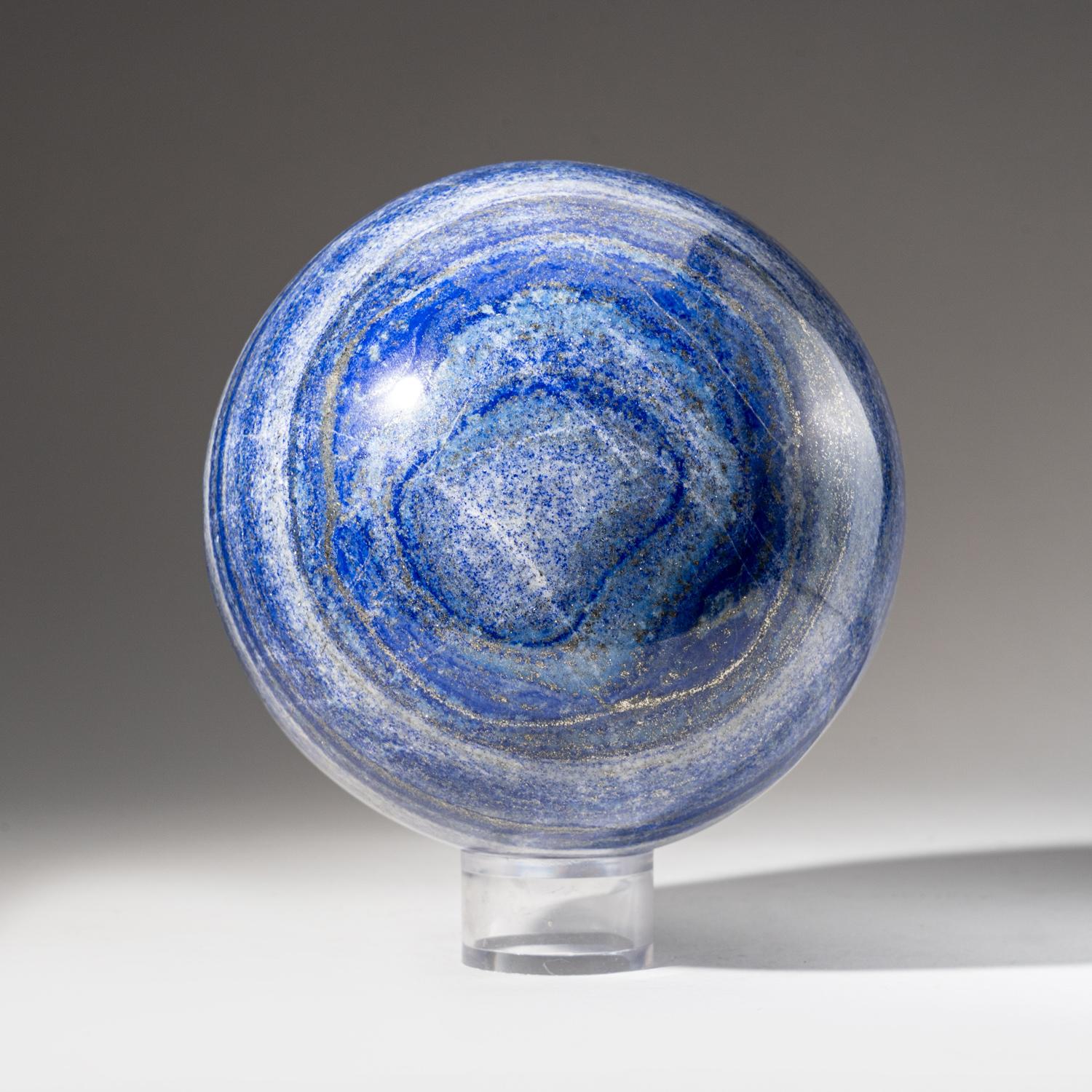 Crystal Polished Lapis Lazuli Sphere from Afghanistan (5.5