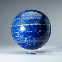 Esfera de lapislázuli pulido de Afganistán (6", 11,5 libras)
