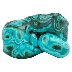 Polished Malachite Chrysocolla Organic Free-Form Natural Specimen