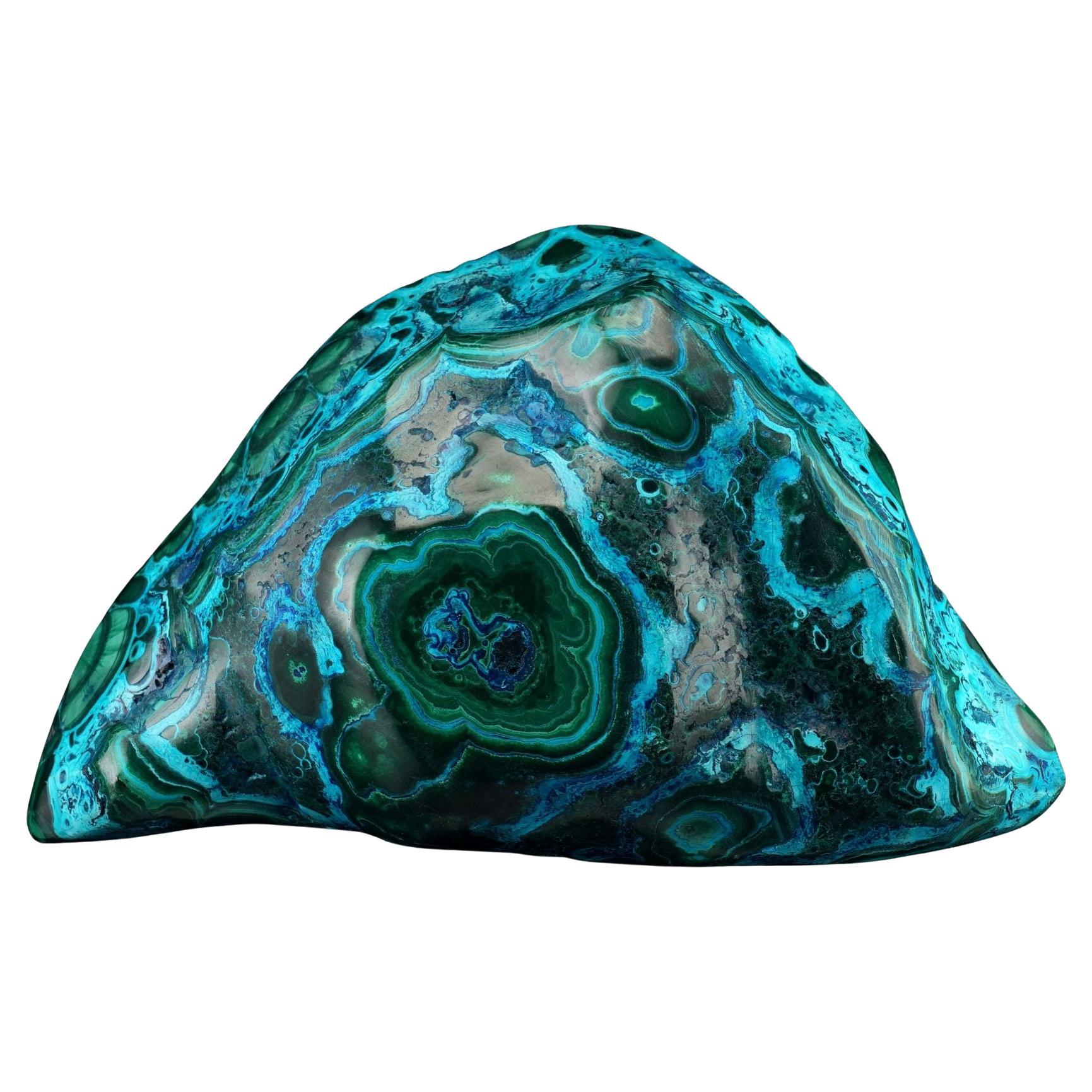 Polished Malachite with Chrysocolla – Democratic Republic of the Congo