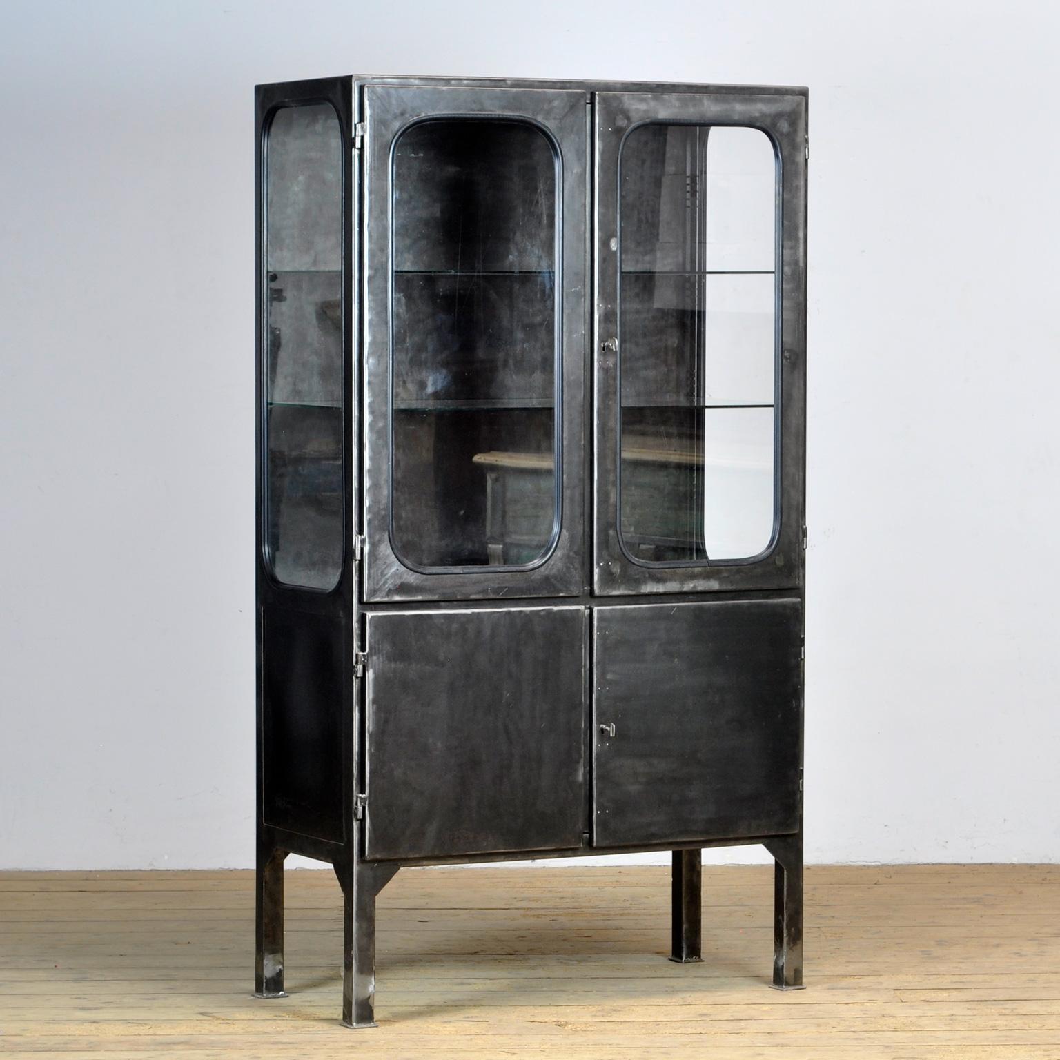 Industrial polished medical cabinet, 1970’s