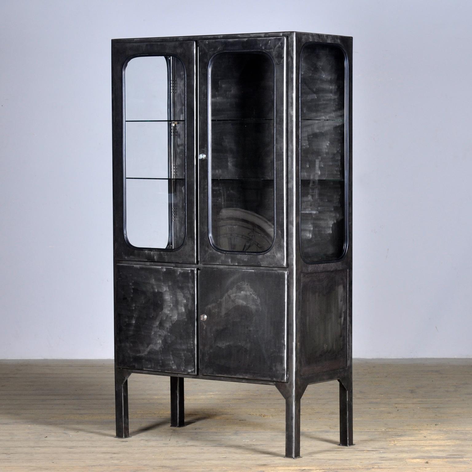 Hungarian polished medical cabinet, 1970’s For Sale