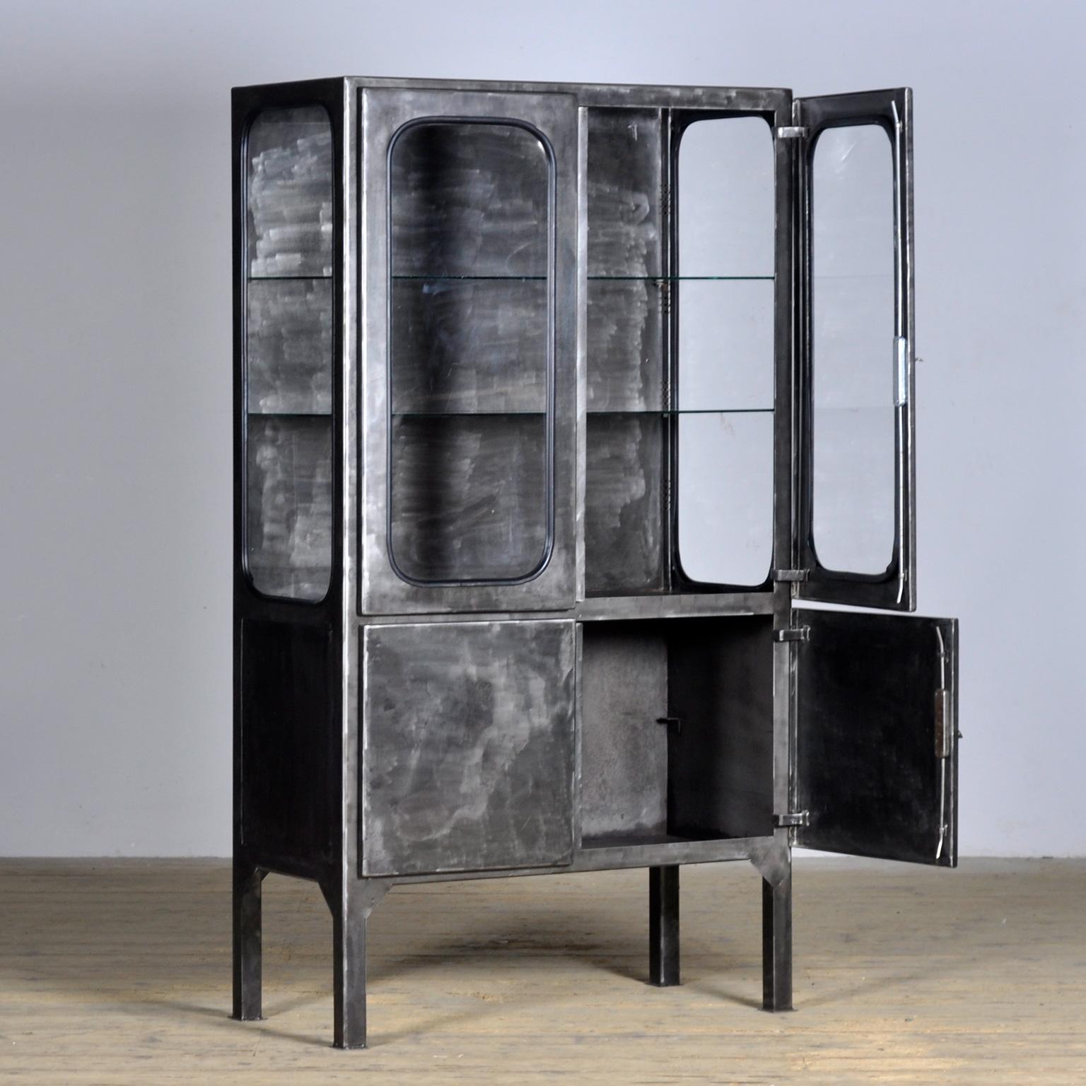 Polished polished medical cabinet, 1970’s For Sale