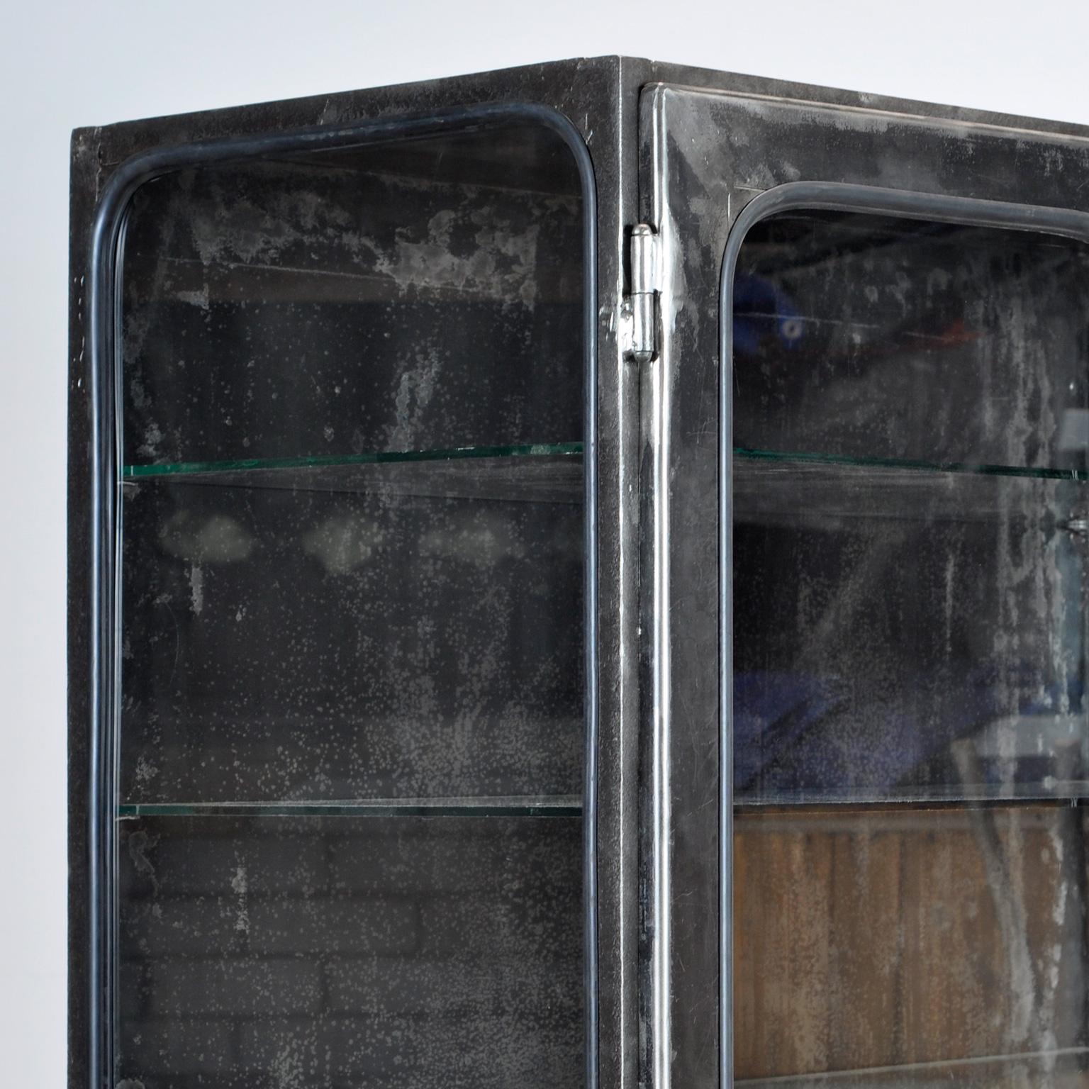 Glass Polished Medical Cabinet, 1970’s For Sale