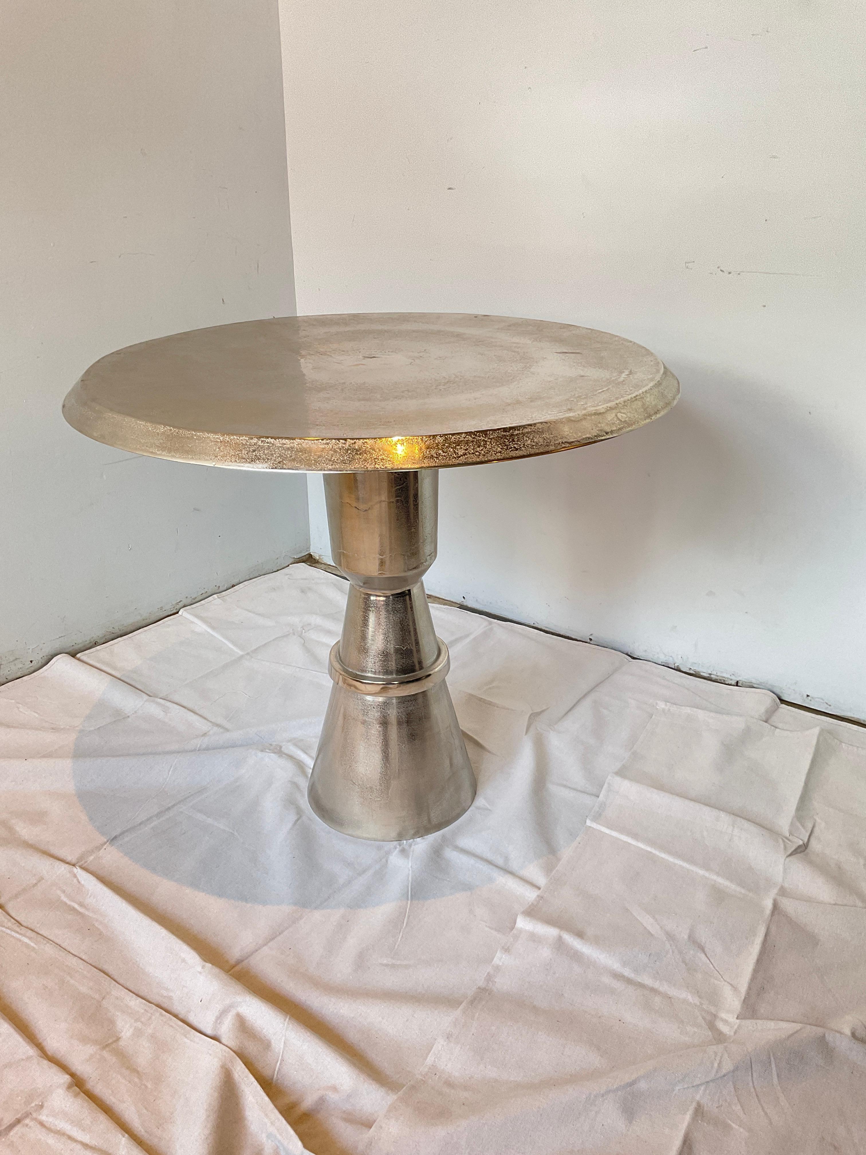 Polished Metal Circular Table 3