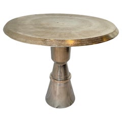 Polished Metal Circular Table