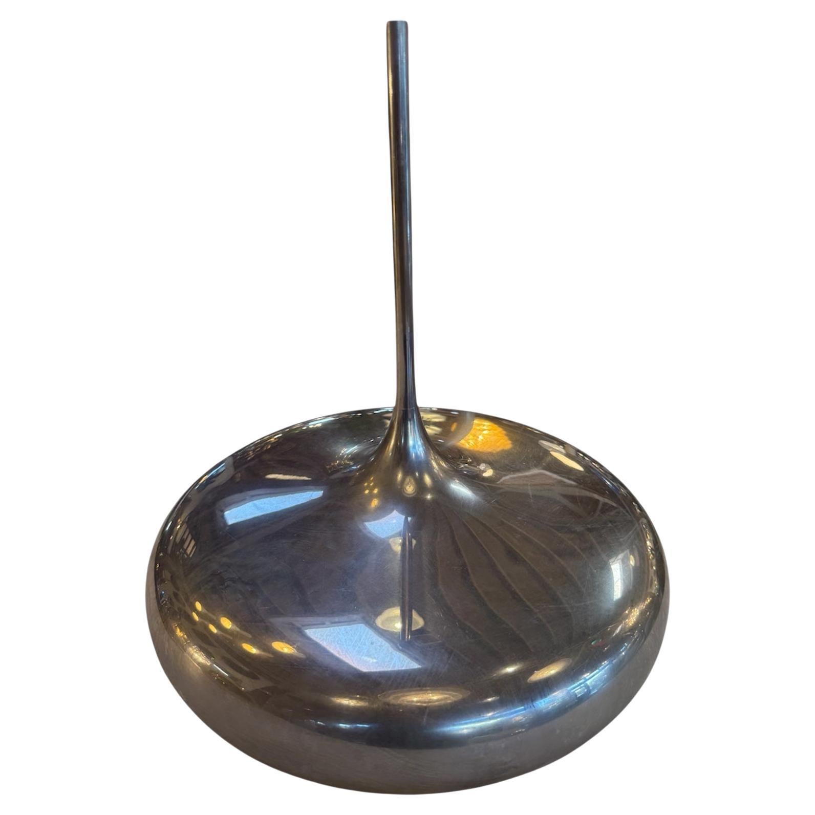 Polished Metal Sculptural Flower Vase, Italy, 1970s