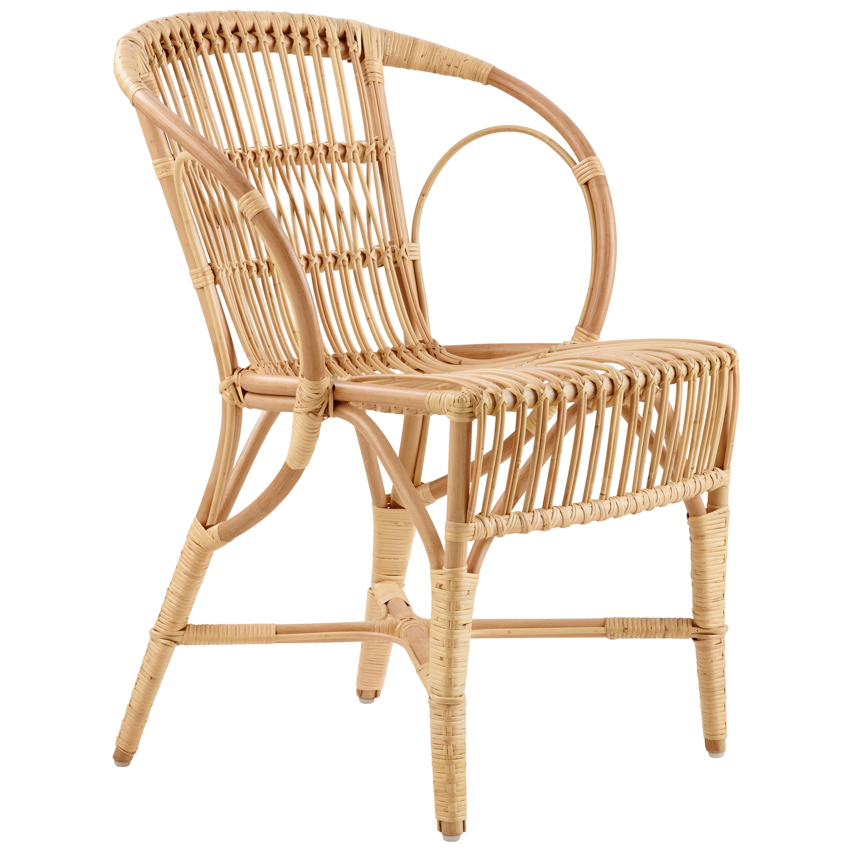 Polished Natural Rattan Robert Indoor Armchair by Sika Design