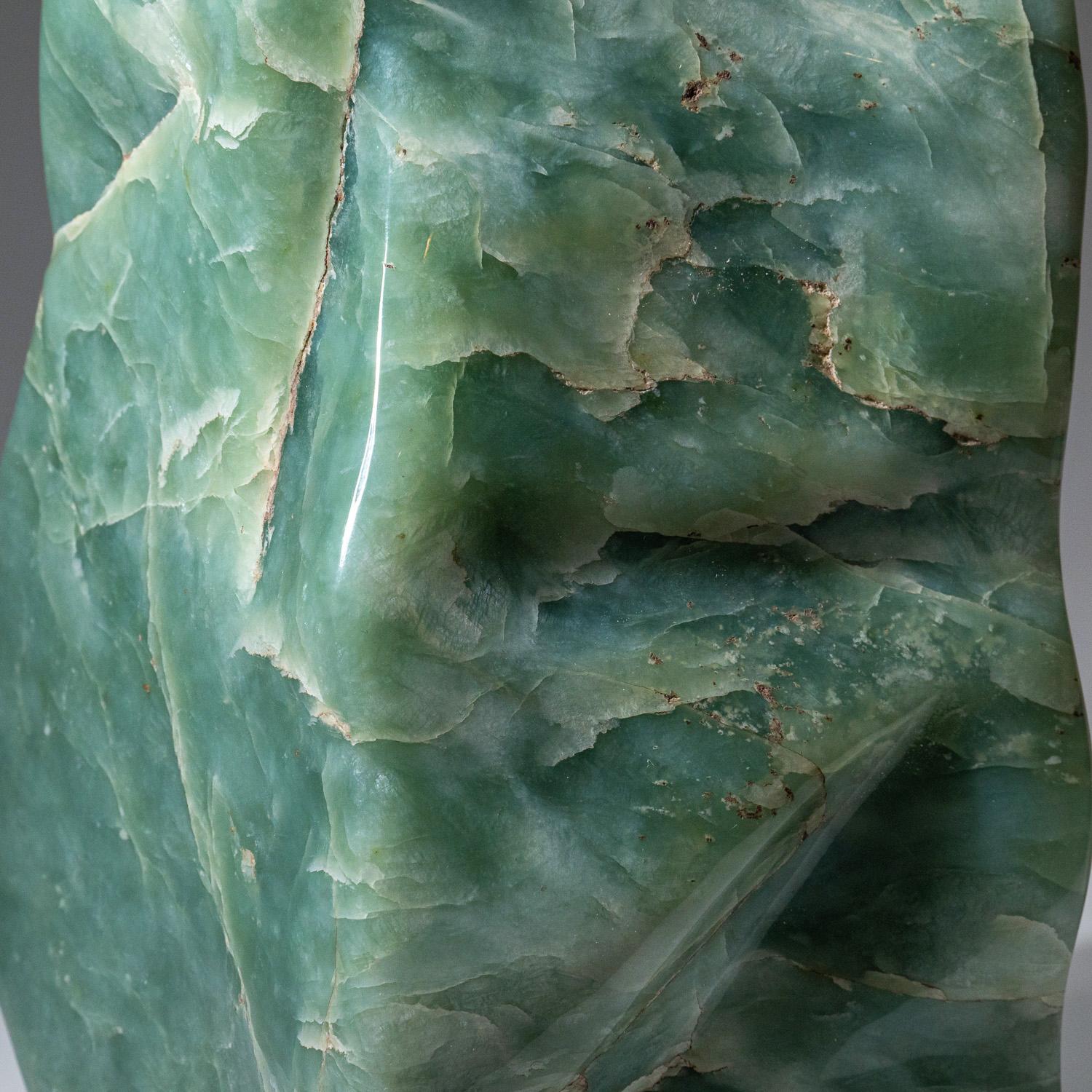 Jade néphrite poli de forme libre du Pakistan, poids total de 12 livres en vente 1