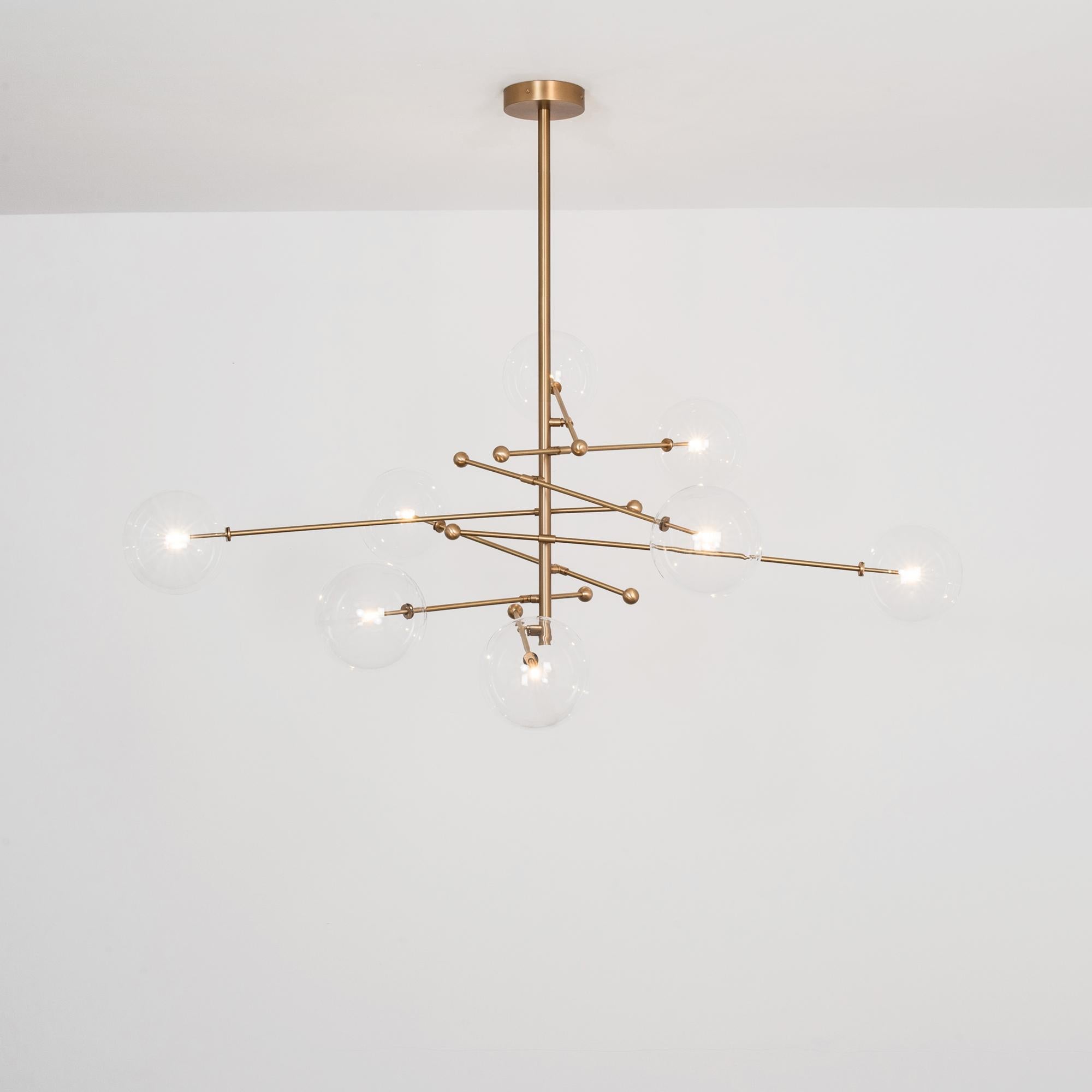 RD15 12 Arms Polished Nickel Chandelier by Schwung 1
