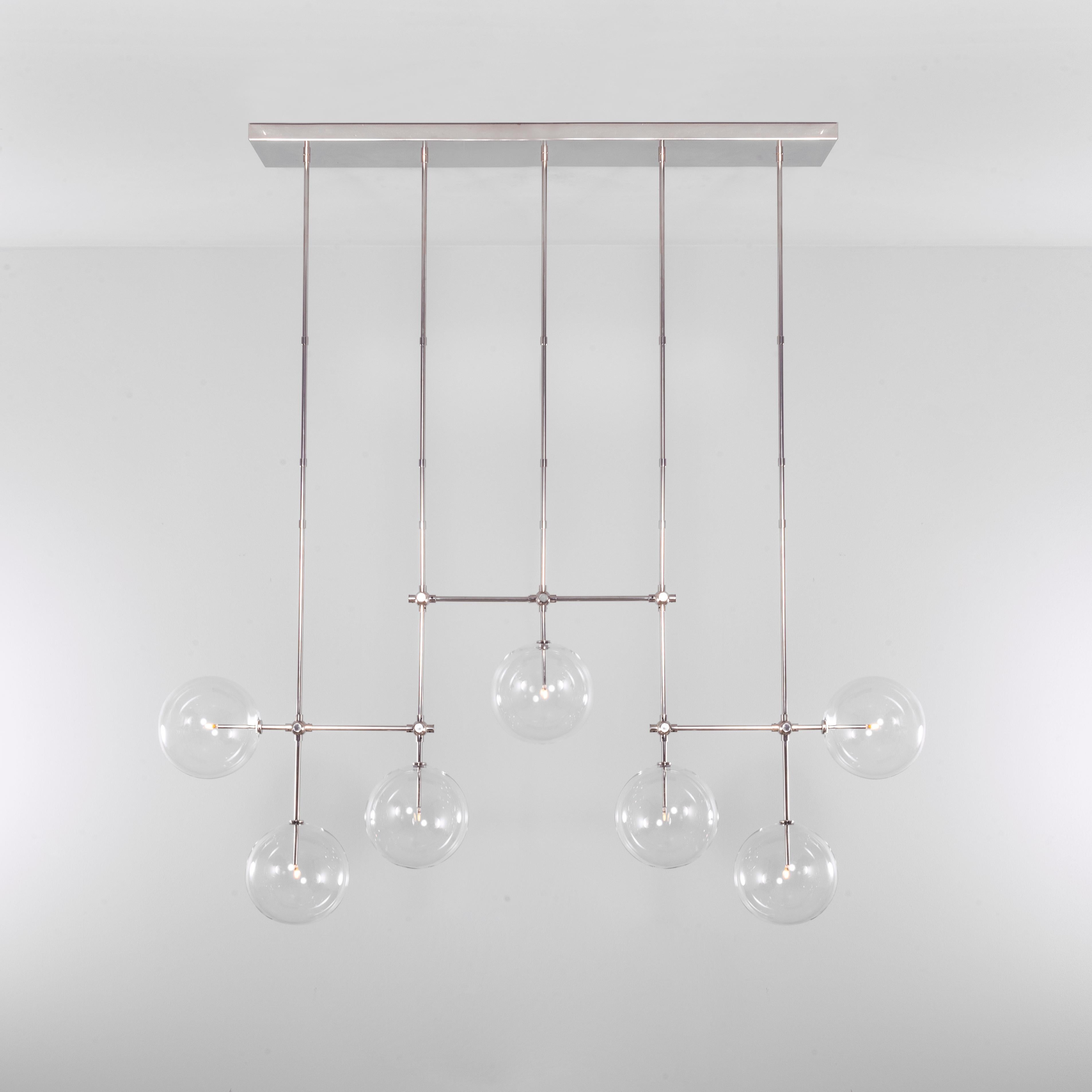 Modern Soap B7 MD Polished Nickel Chandelier by Schwung