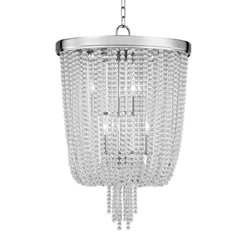 Kronleuchter aus poliertem Nickel und Kristall von Hudson Valley Lighting im Angebot 4