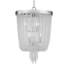 Polished Nickel and Crystal Chandelier by Hudson Valley Lighting