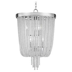 Polished Nickel and Crystal Chandelier by Hudson Valley Lighting