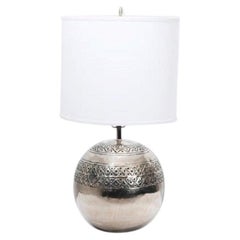 Lampe aus poliertem Nickel von Sarreid Ltd., 1970