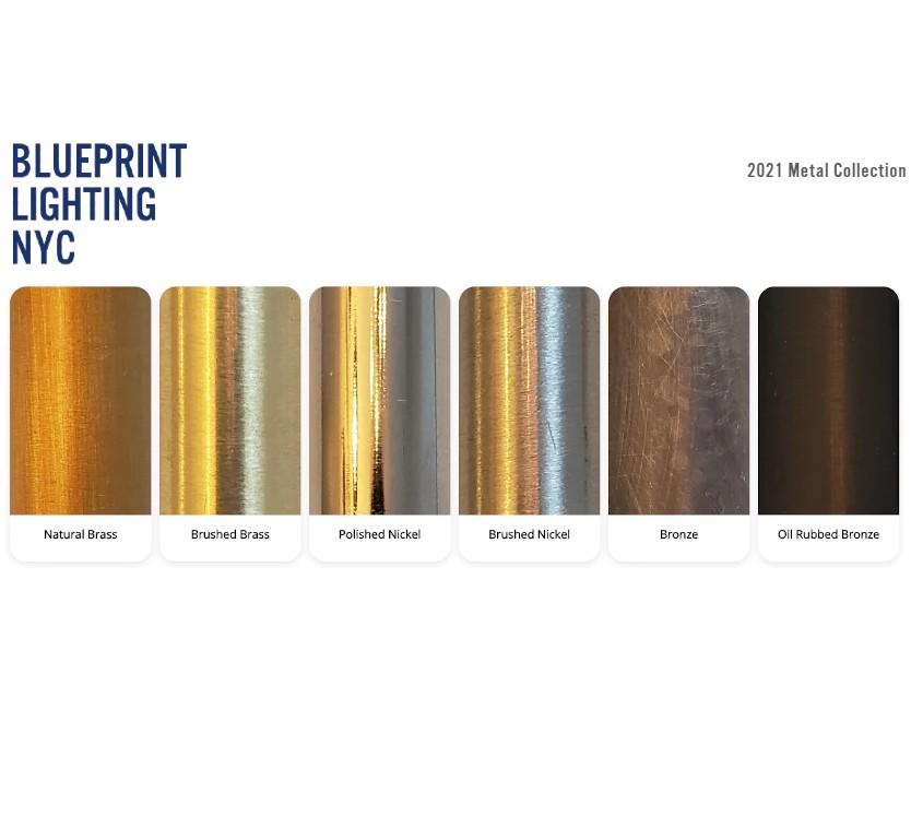 American Polished Nickel + Orange Enamel 'Tuxedo' Wall Sconces by Blueprint Lighting NYC