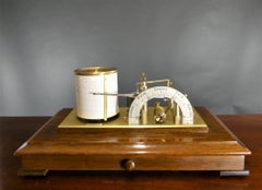 Polished Oak Barograph and Barometer by Negretti & Zambra, London