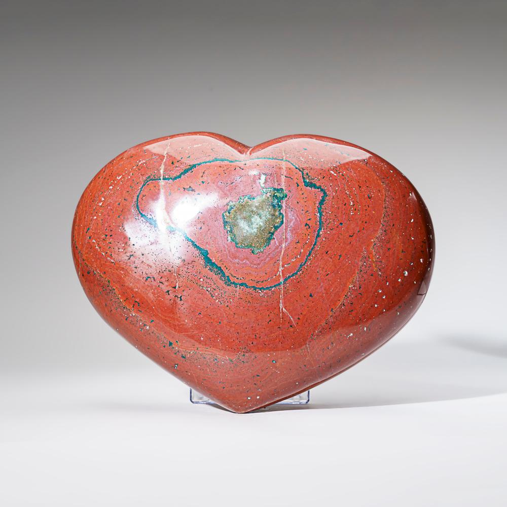 This exquisite Polished Ocean Jasper Heart from Madagascar consists of a distinct pattern of 