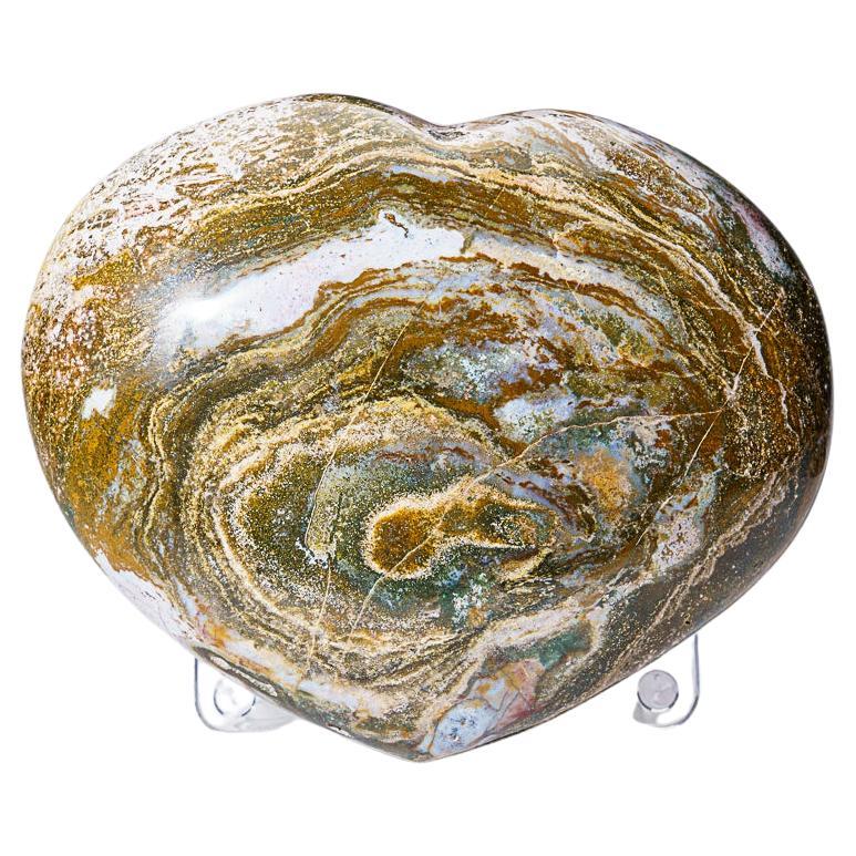 Polished Ocean Jasper Heart from Madagascar (14 lbs) For Sale