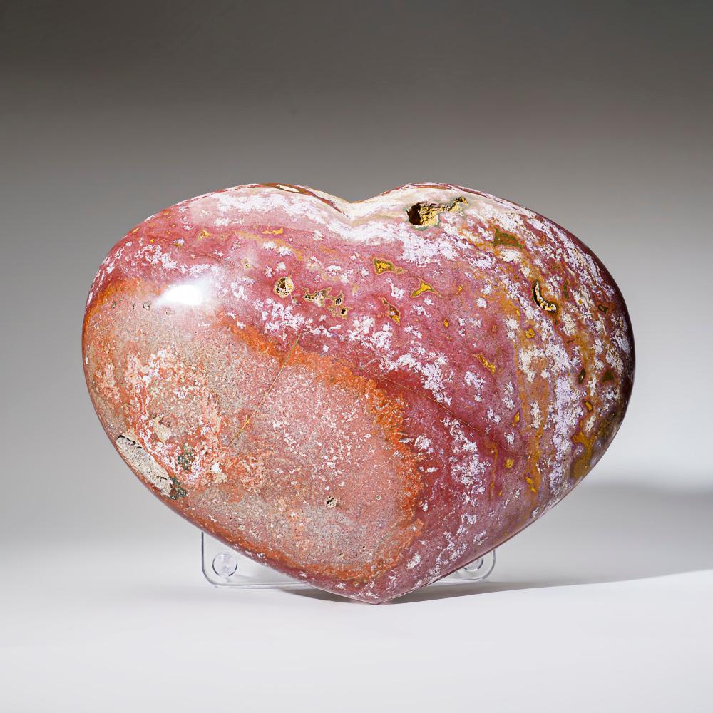 Malagasy Polished Ocean Jasper Heart from Madagascar (18.5 lbs) For Sale