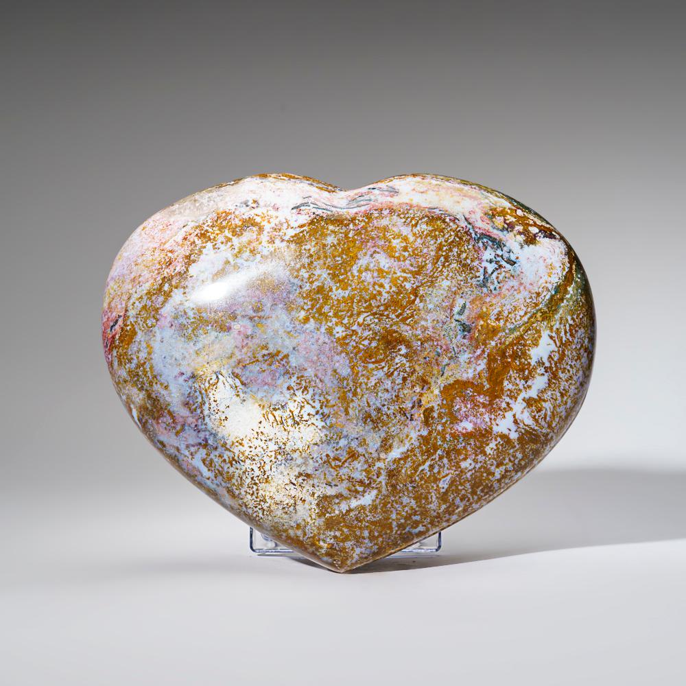 Malagasy Polished Ocean Jasper Heart from Madagascar (8.4 lbs) For Sale