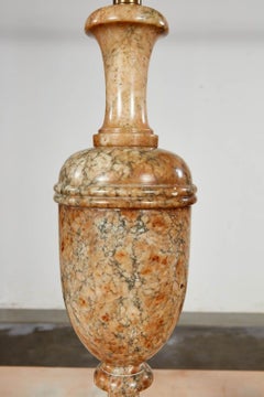 Polished Ochre Marble Lamps