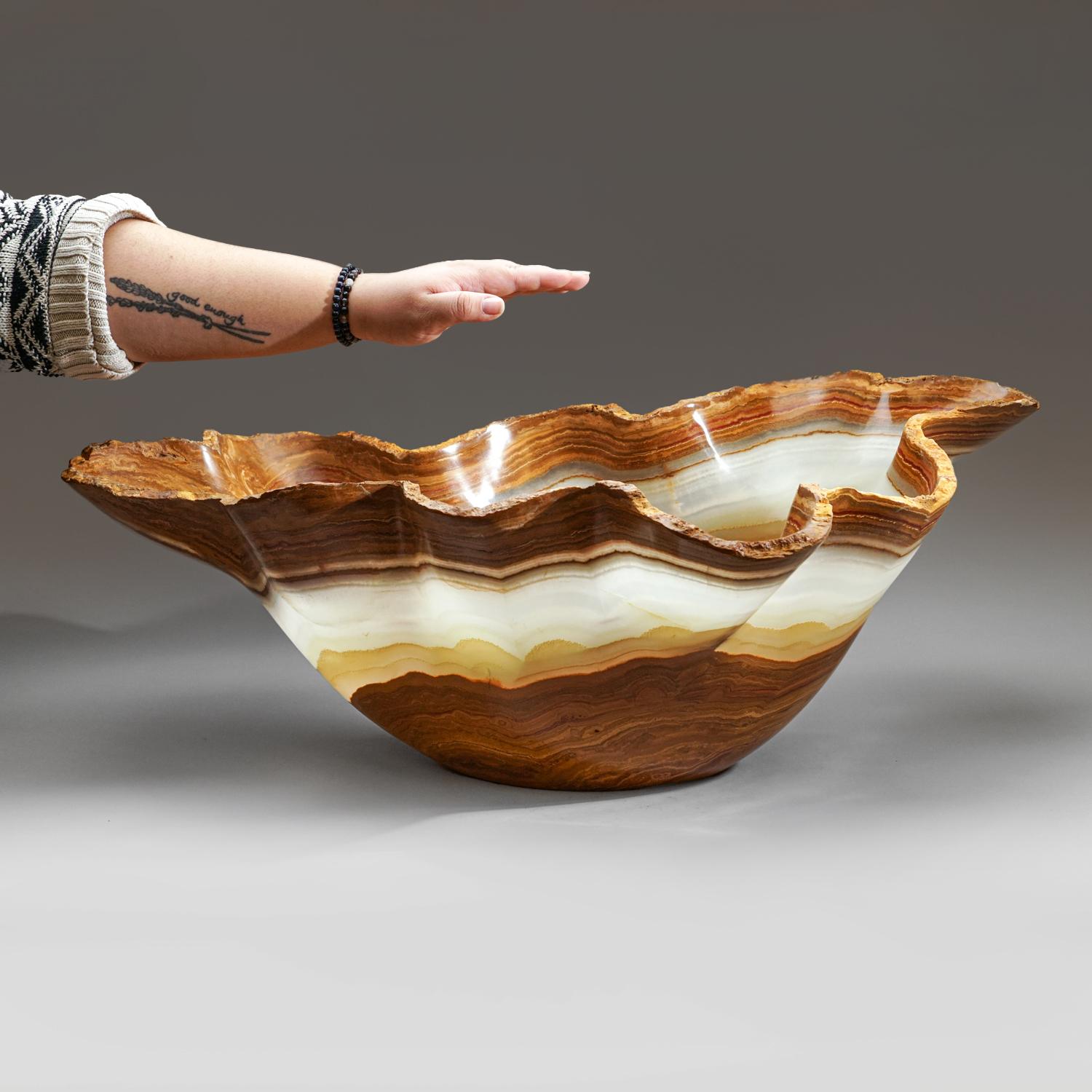 Large Polished Onyx Decorative Bowl from Mexico (29