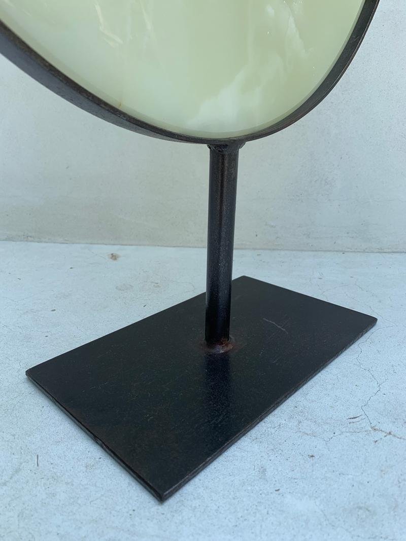 Polished Onyx Sculpture on a Metal Stand 6