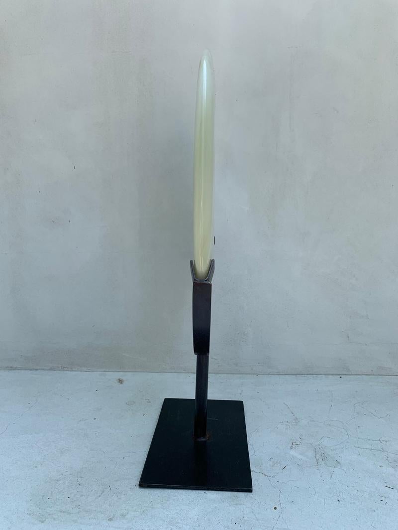 Polished Onyx Sculpture on a Metal Stand 2