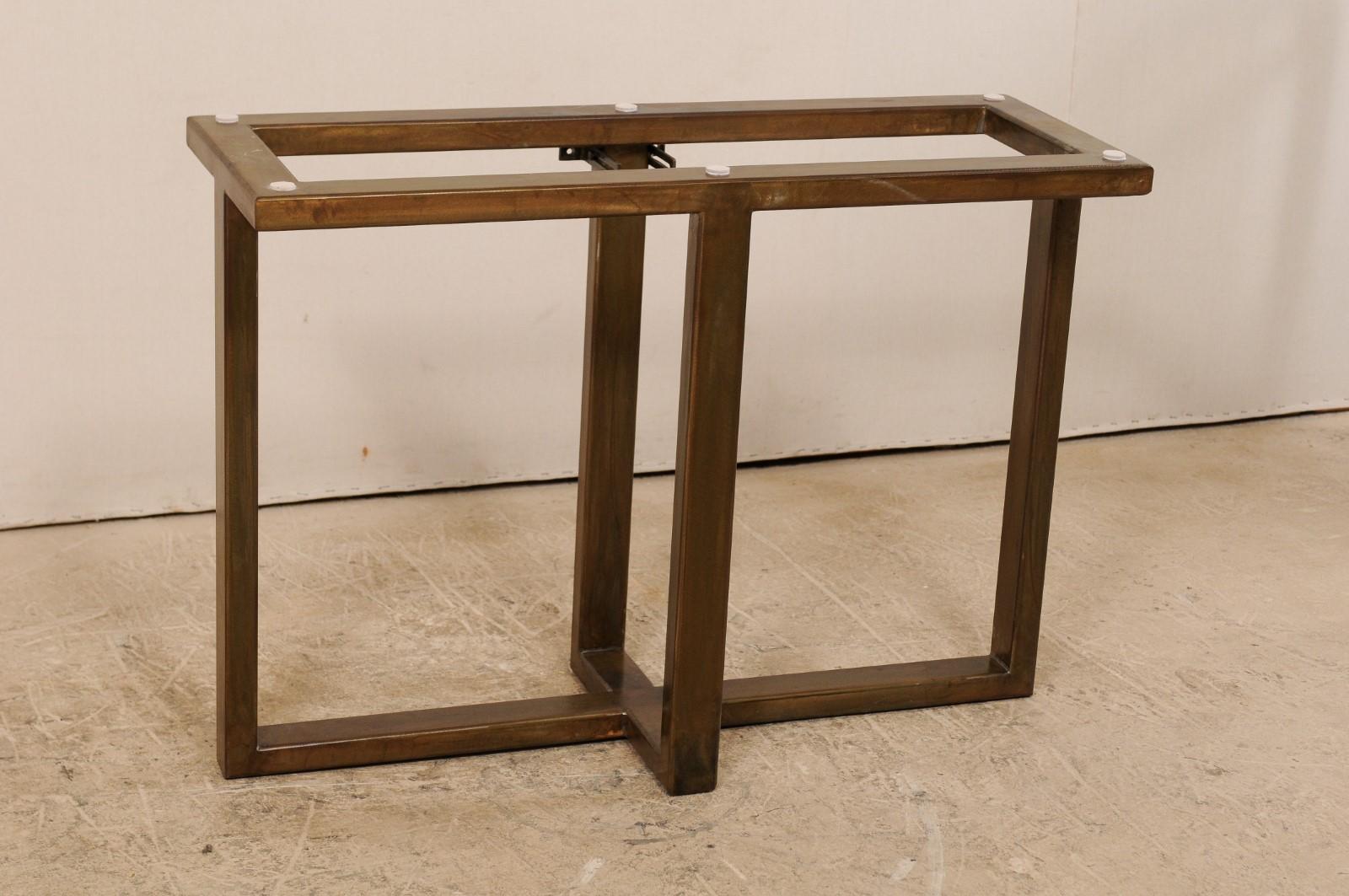 wood slab sofa table