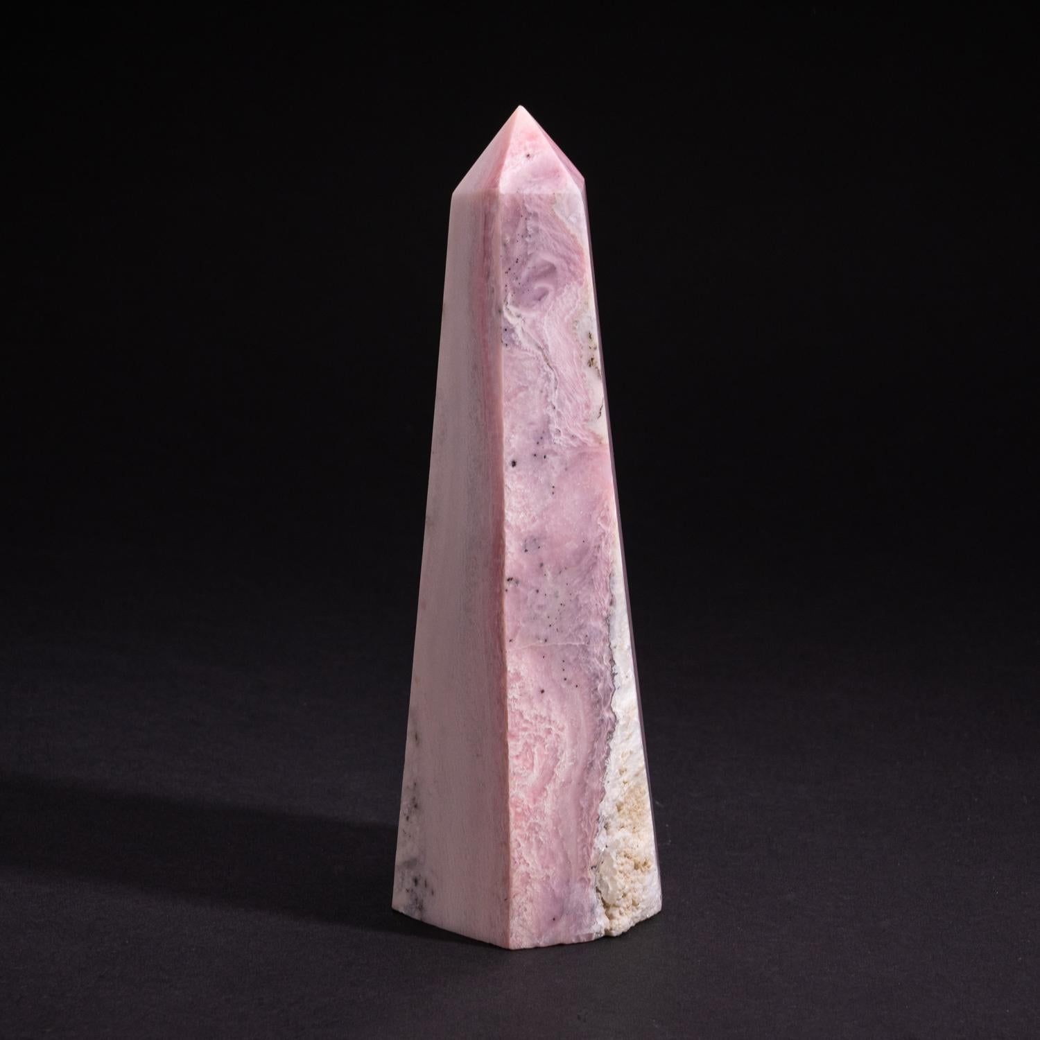 Polished Pink Opal Obelisk (4.2 lbs) In New Condition For Sale In New York, NY