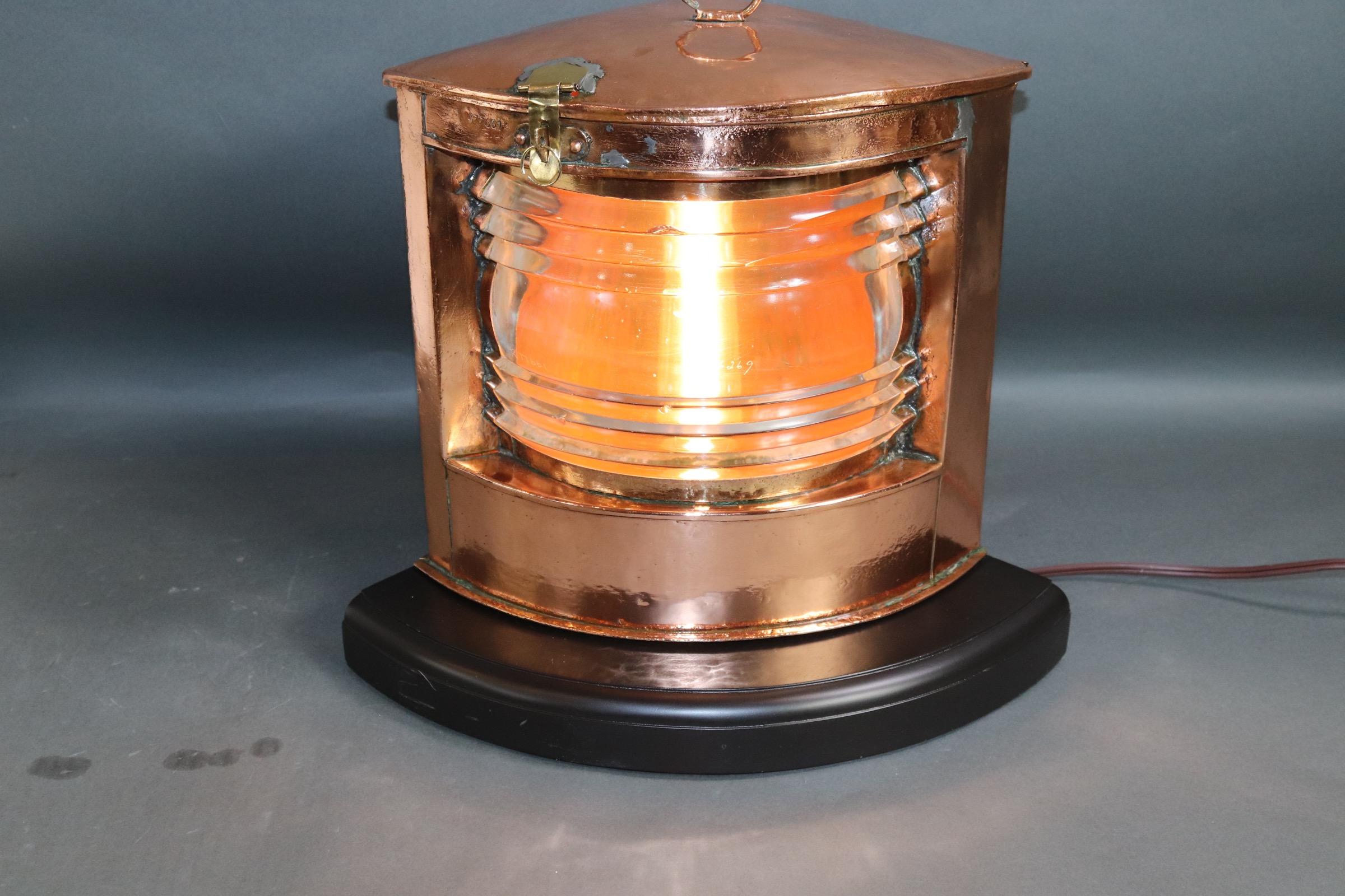 Copper Polished Port Ships Lantern
