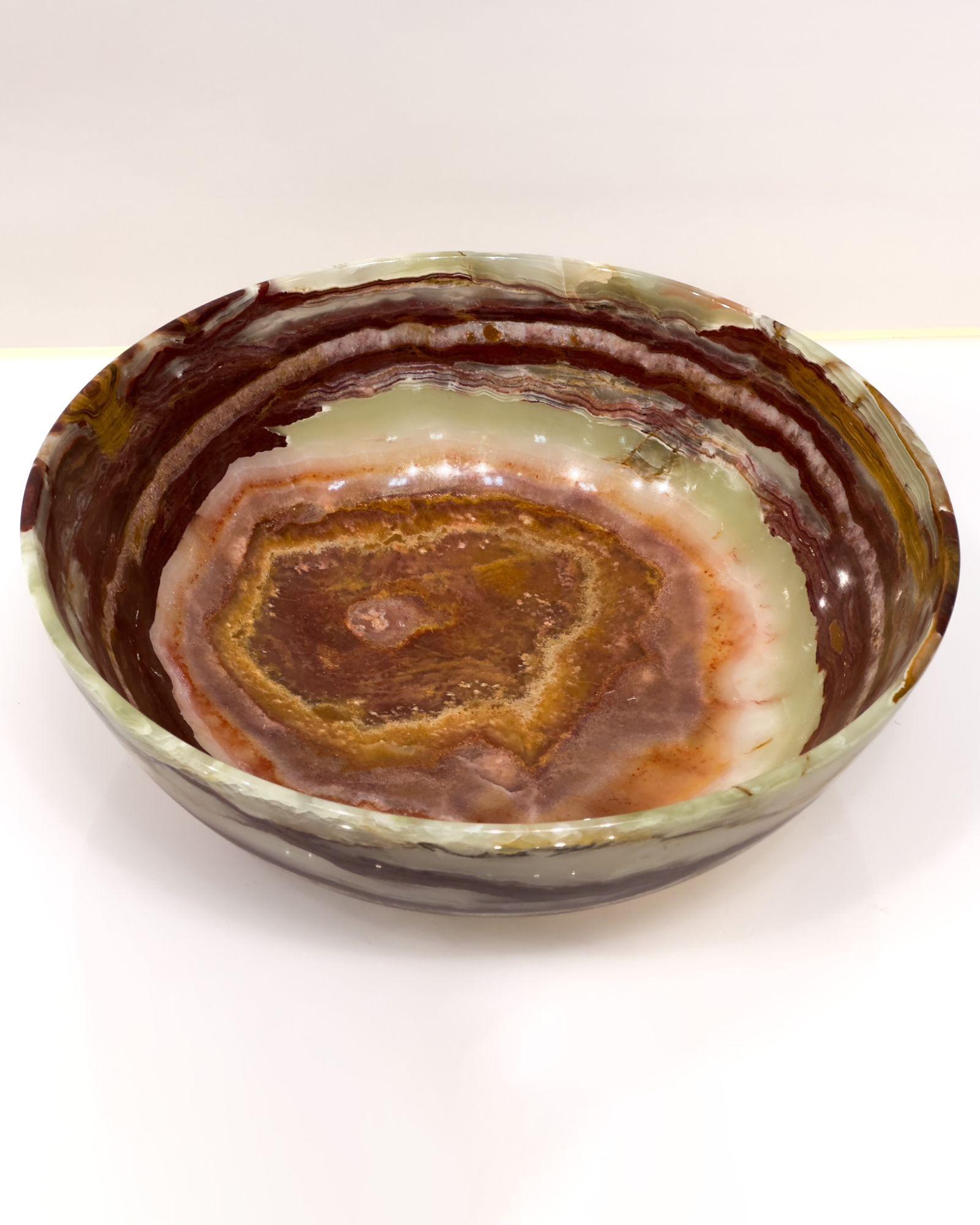 Mid-Century Modern Polished Red Onyx Bowl, 1970 For Sale