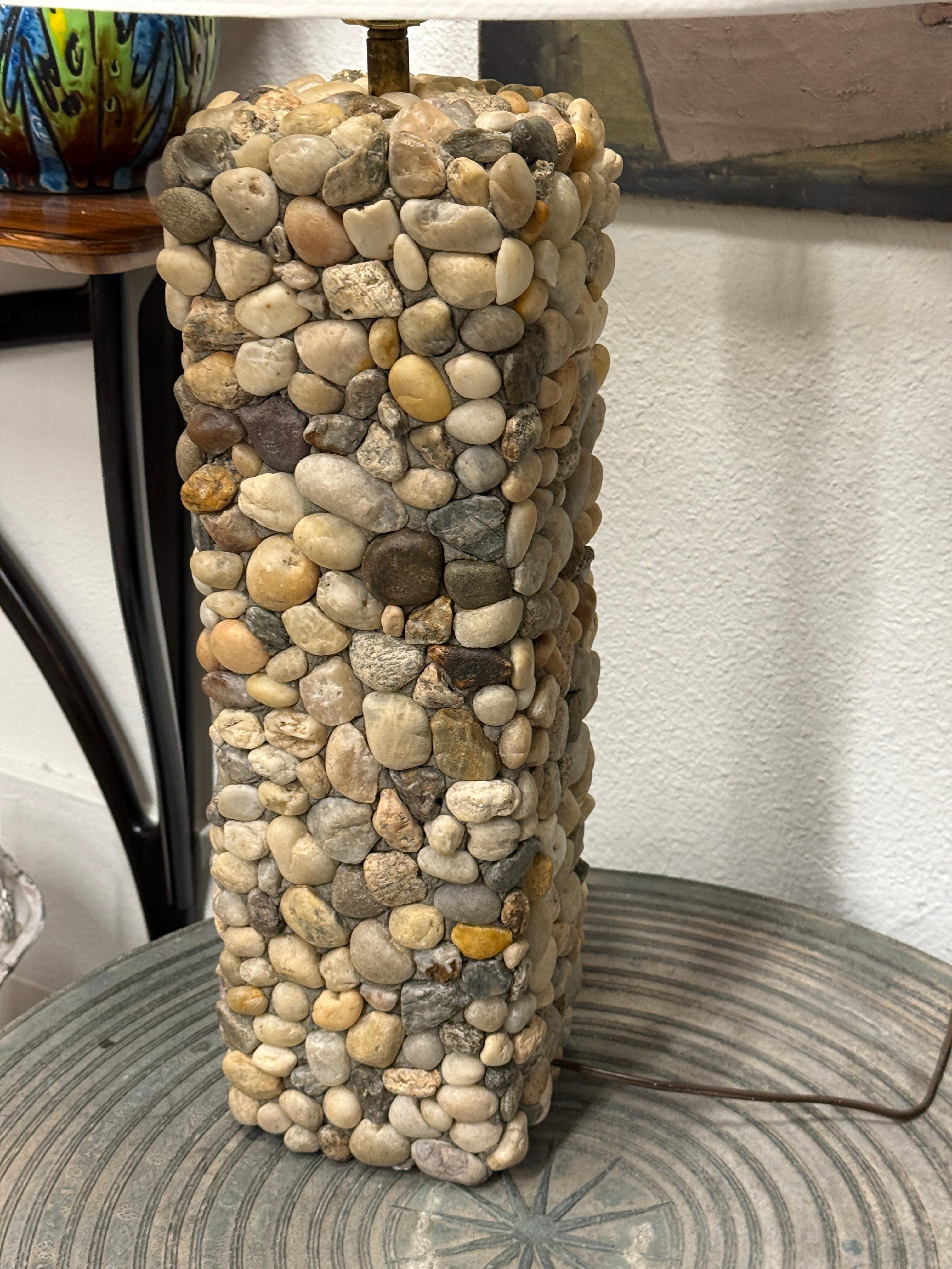 Polished River Rock Lamp en venta 5