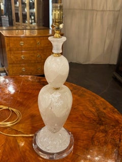 Lampe en cristal de roche poli