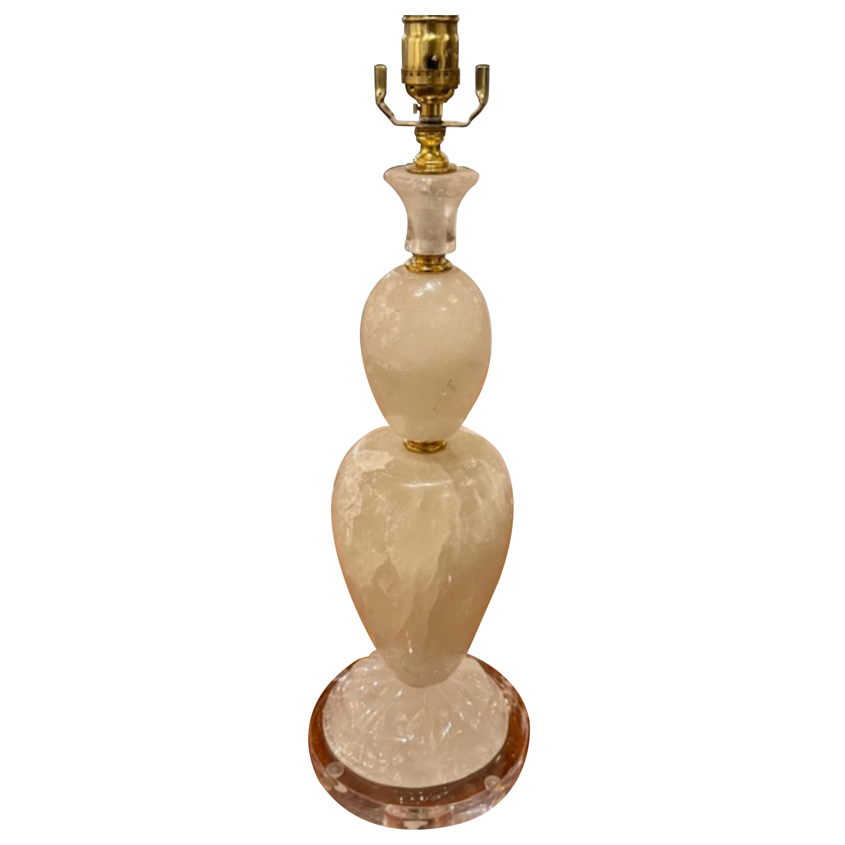 Lámpara de Cristal de Roca Pulido