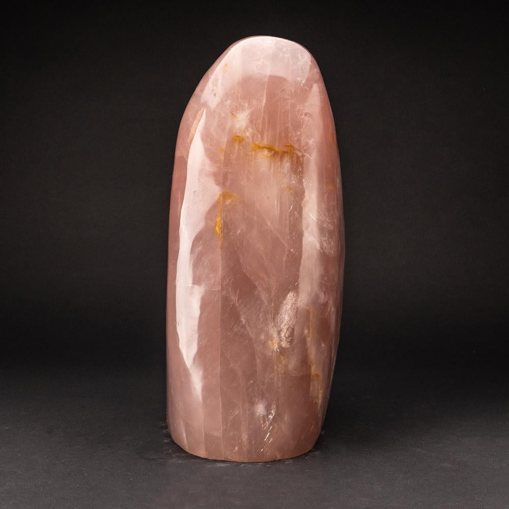 Contemporary Polished Rose Quartz Freeform from Brazil, '28.5 Lbs' For Sale