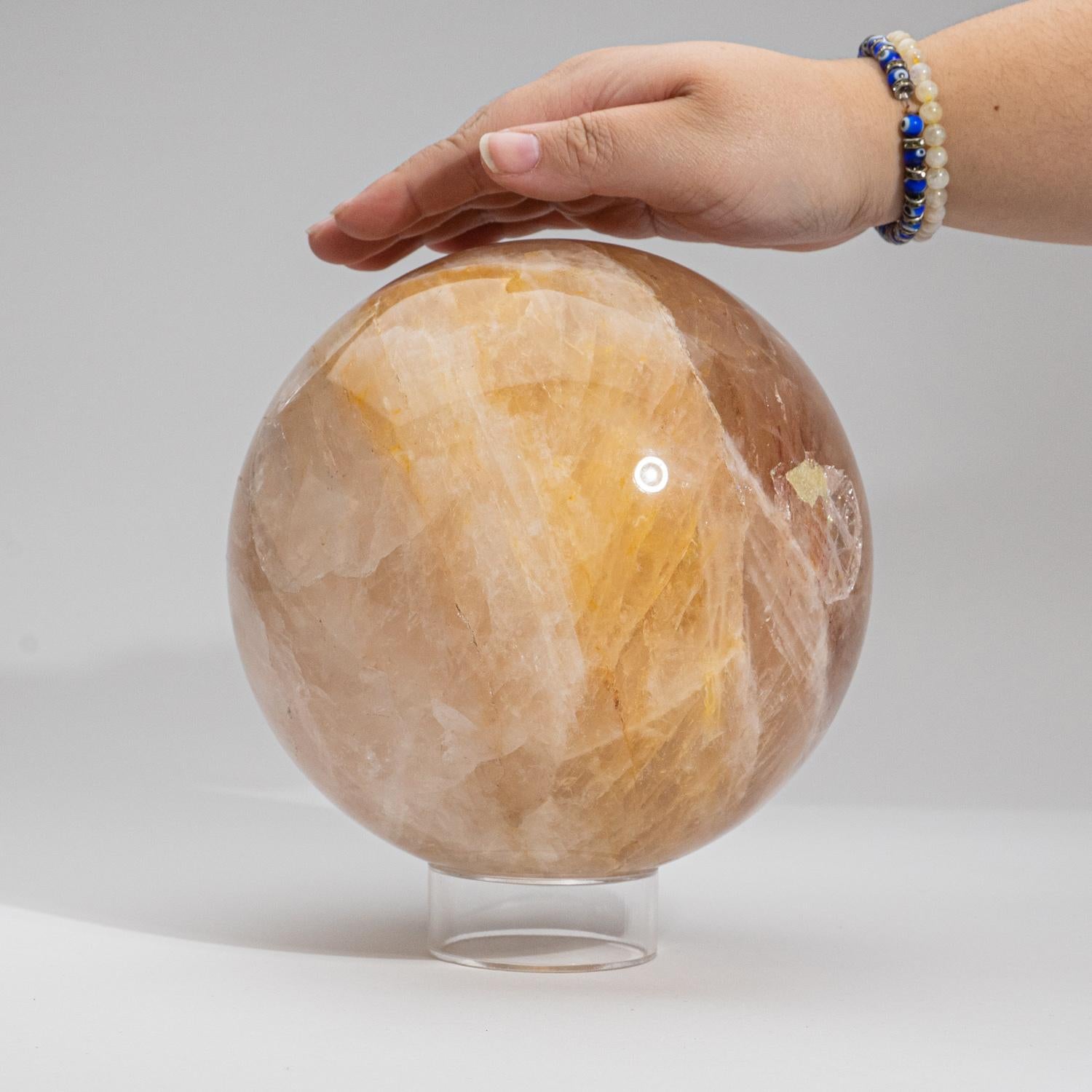 Polished Rose Quartz Sphere from Madagascar (6.75