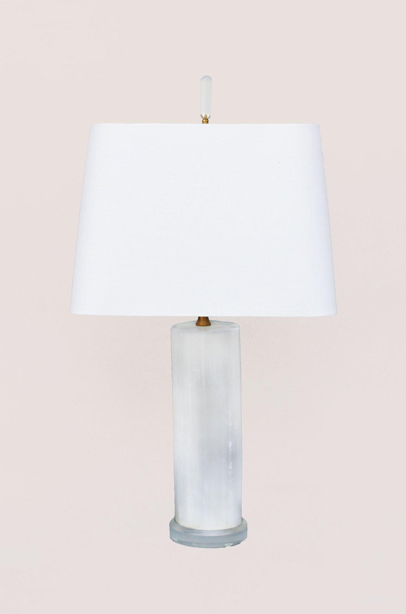selenite table lamp