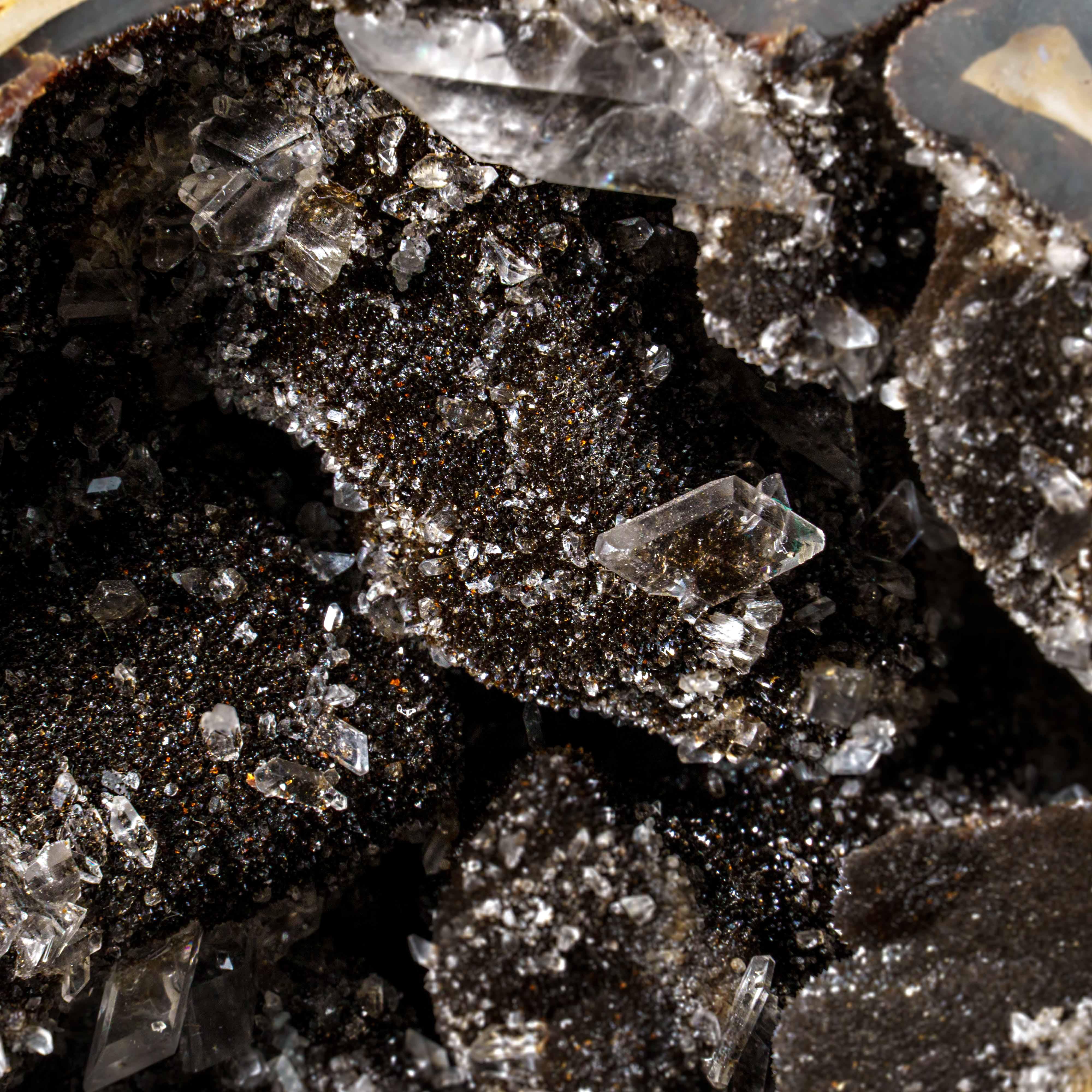 Other Polished Septarian Druzy Geode Egg from Madagascar (18 lbs) For Sale